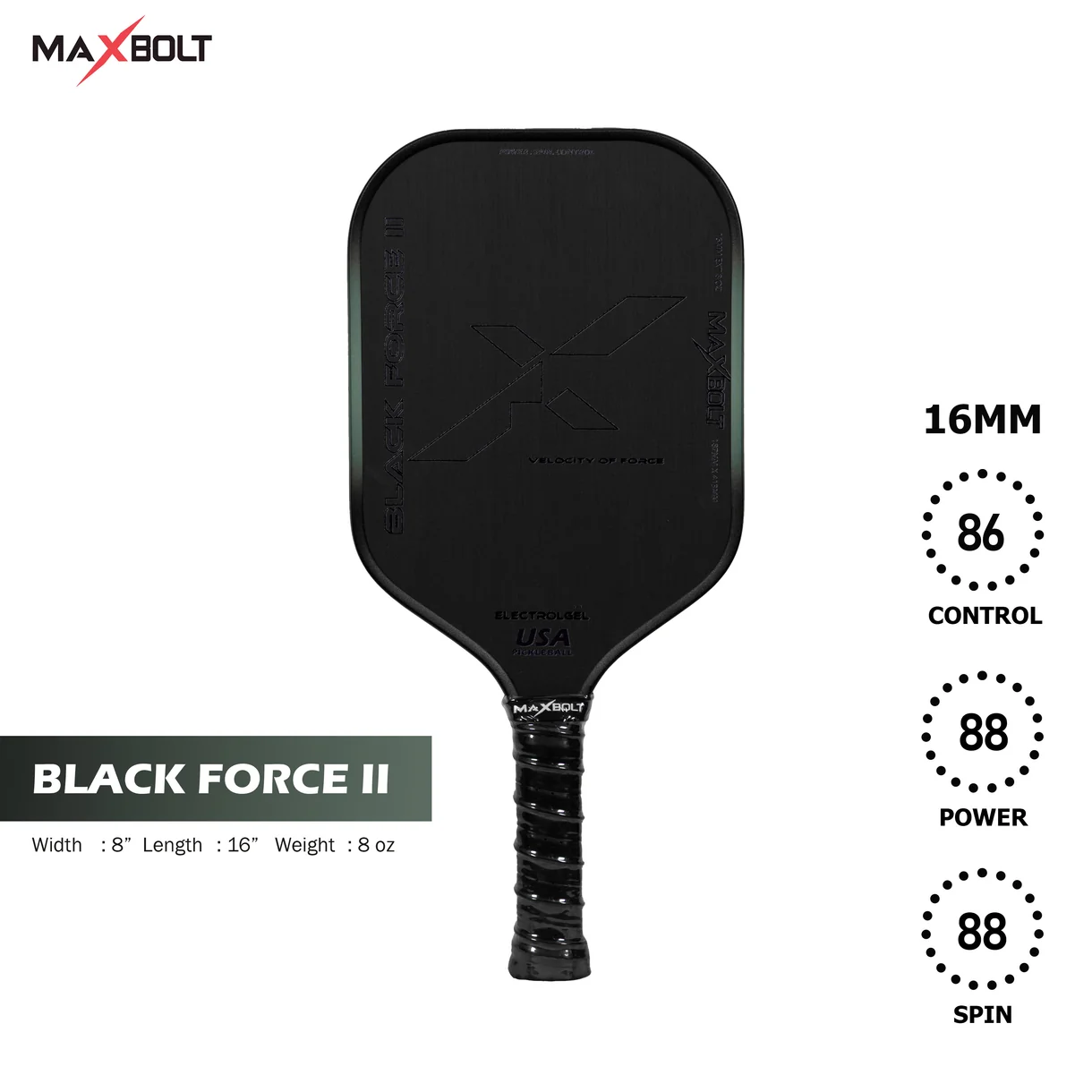 MAXBOLT BLACK FORCE II BLACK/TURQUOISE
