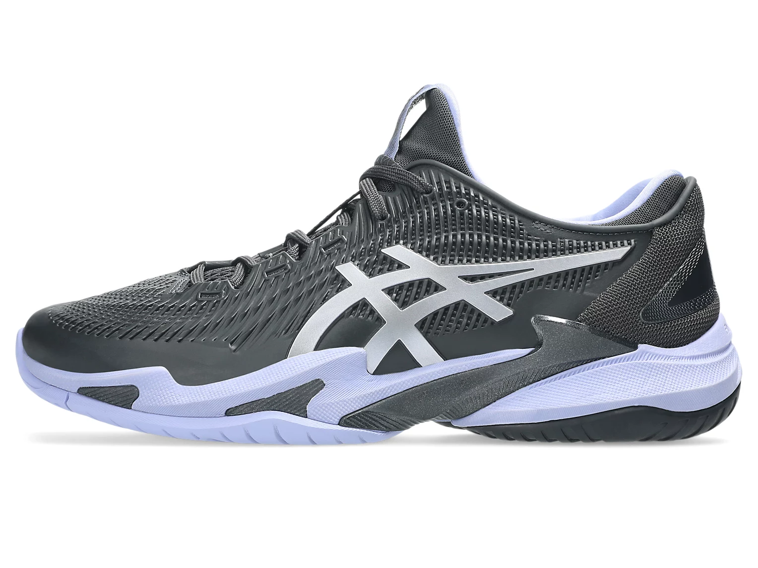 ASICS Men COURT FF 3 NIGHT ENERGY (Standard Width) - Graphite Grey/Pure Silver