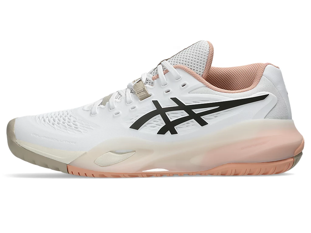 ASICS Women GEL-RESOLUTION X (Standard Width) - WHITE/BLACK COFFEE