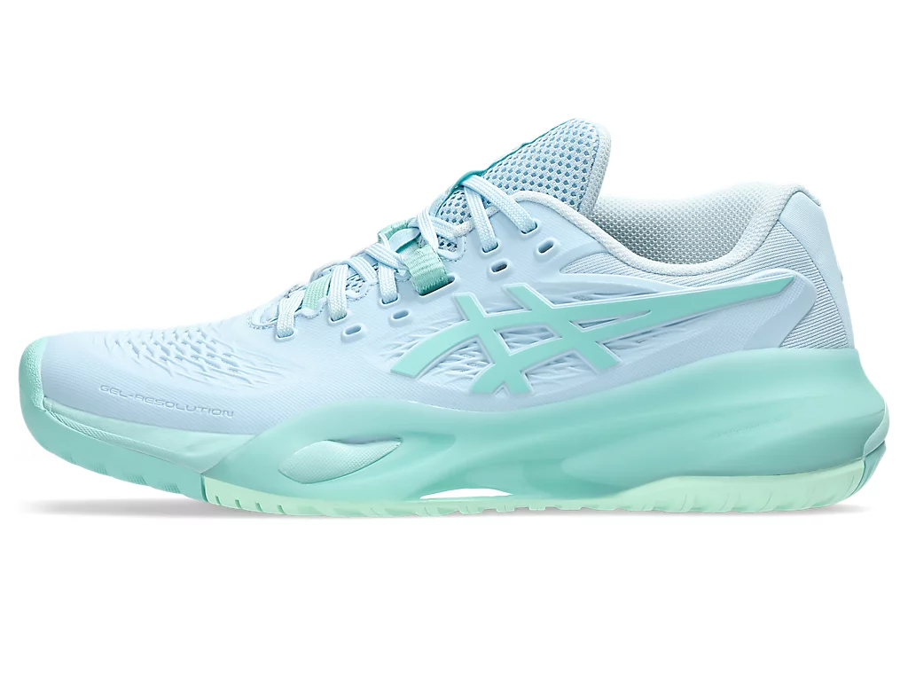 ASICS Women GEL-RESOLUTION X (Standard Width) - Light Blue/Oasis Green