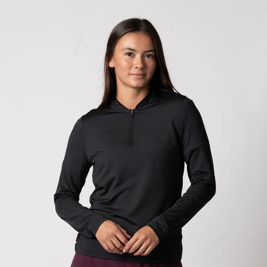 Joola Women Quarter Zip Pullover - Black