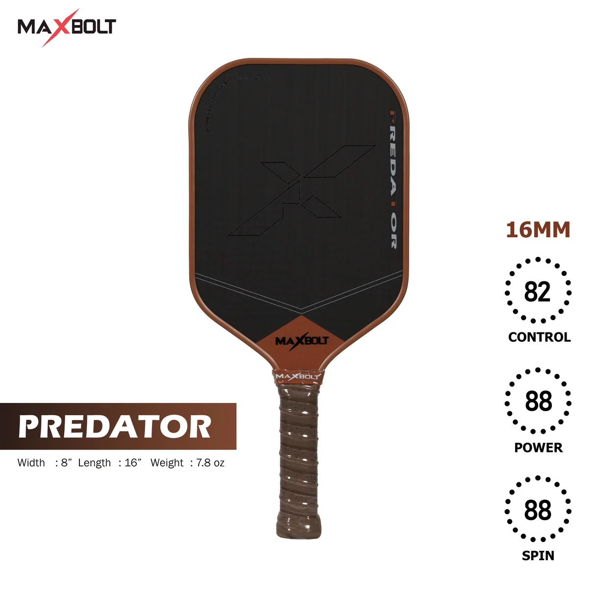 MAXBOLT PREDATOR COFFEE PICKLEBALL PADDLE