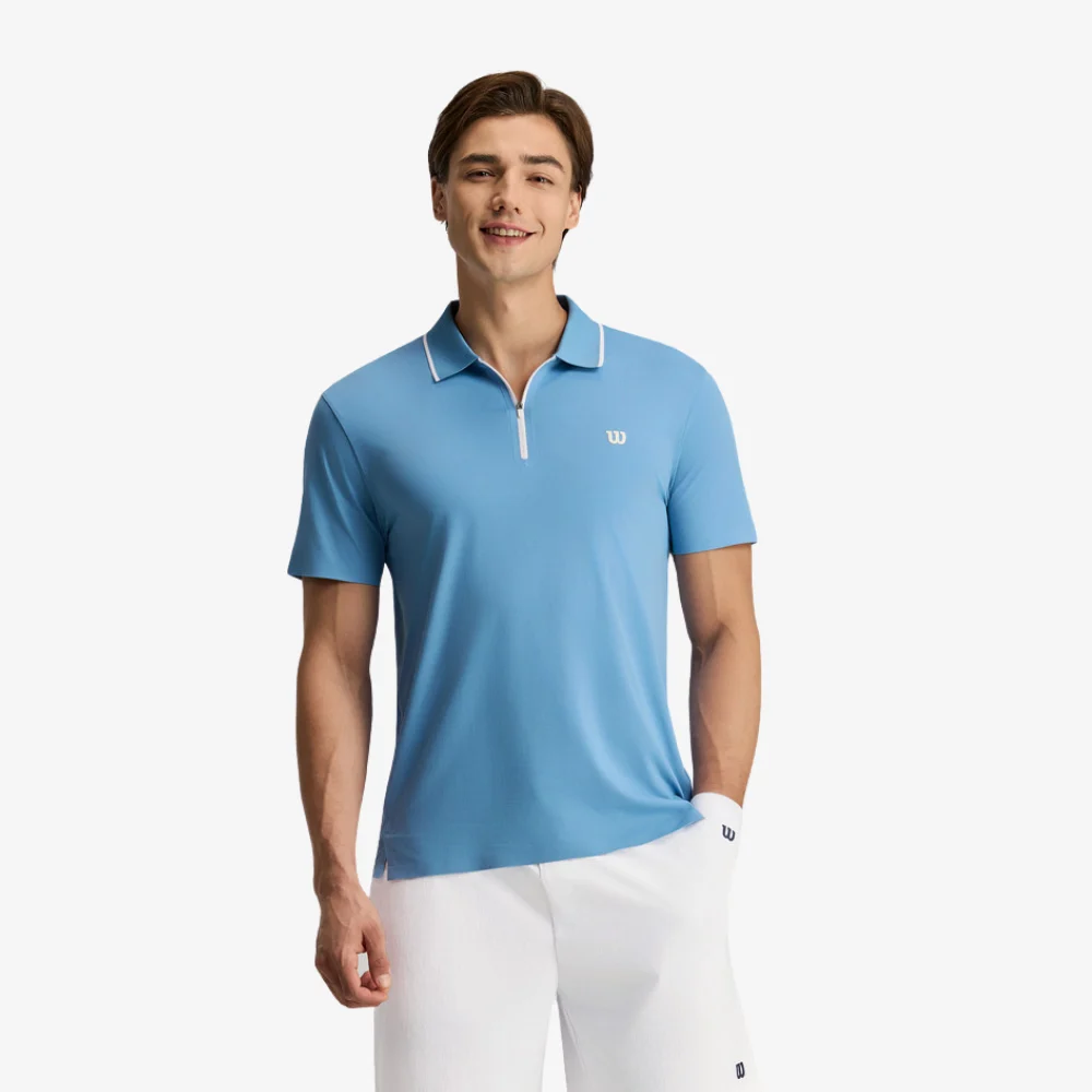 Wilson Daily Trainer Zip Polo Blue