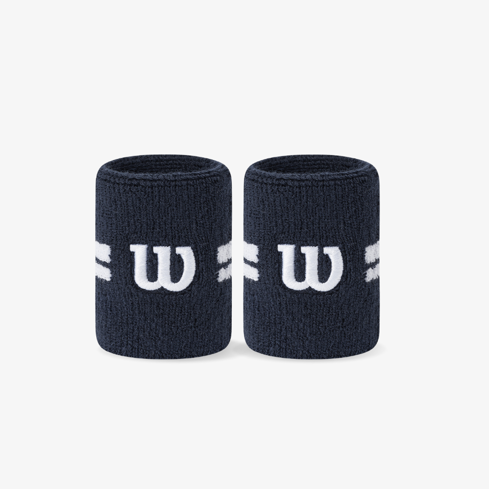 Wilson Unisex Classic Stripe Sweatbands - Classic Navy